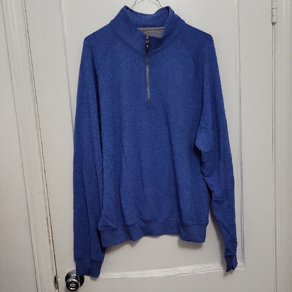 Fairway & Greene Men's Zip-Up Pullover in Blue